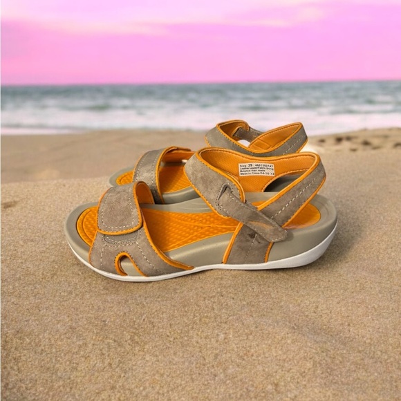 Dansko Women’s Kami Sport Sandal Mocha and Citrus. - Picture 4 of 9